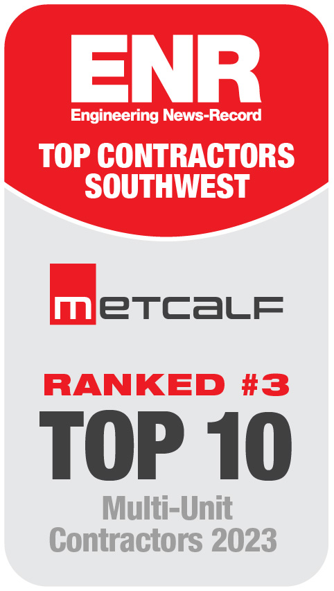 Named #3 out of 10 for the Multi-Unit Residential category within the ENR Southwest Top Contractors by Market Sector 2023