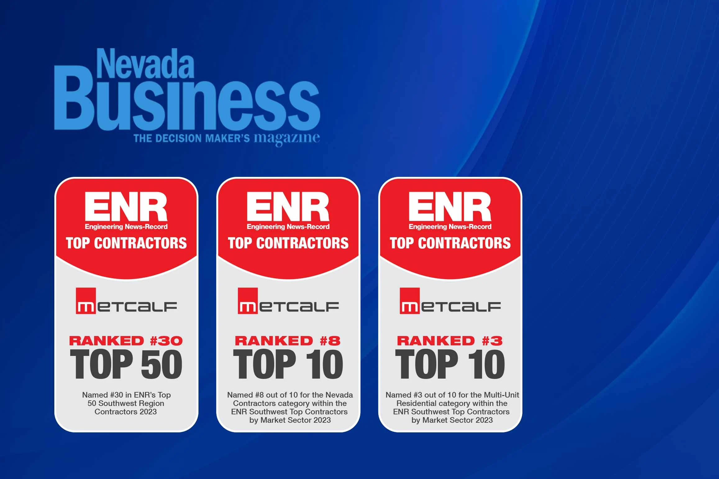 Metcalf Builders Recognized in Engineering News Record’s Southwest Region Top Contractors List