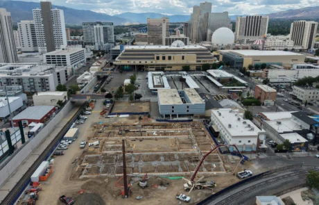 Prospector Apartments Drone photo of Prospector construction